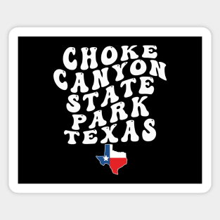 Choke Canyon State Park Texas Retro Wavy 1970s Text Sticker